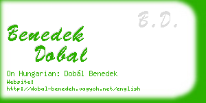 benedek dobal business card