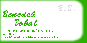 benedek dobal business card